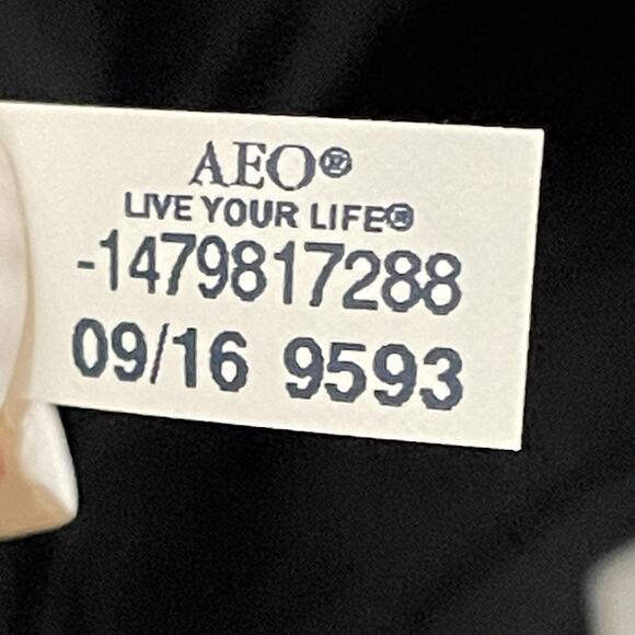 American Eagle Tiered Peasant Dress Size XS Black Embroidered Tassels Boho NEW - Picture 11 of 12